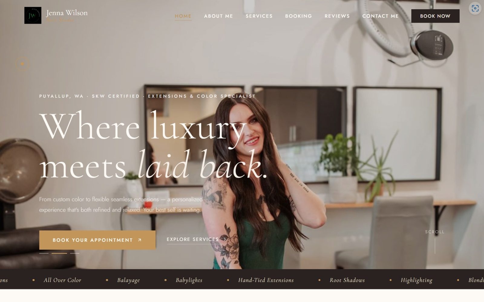 Jenna Wilson Hair — salon website