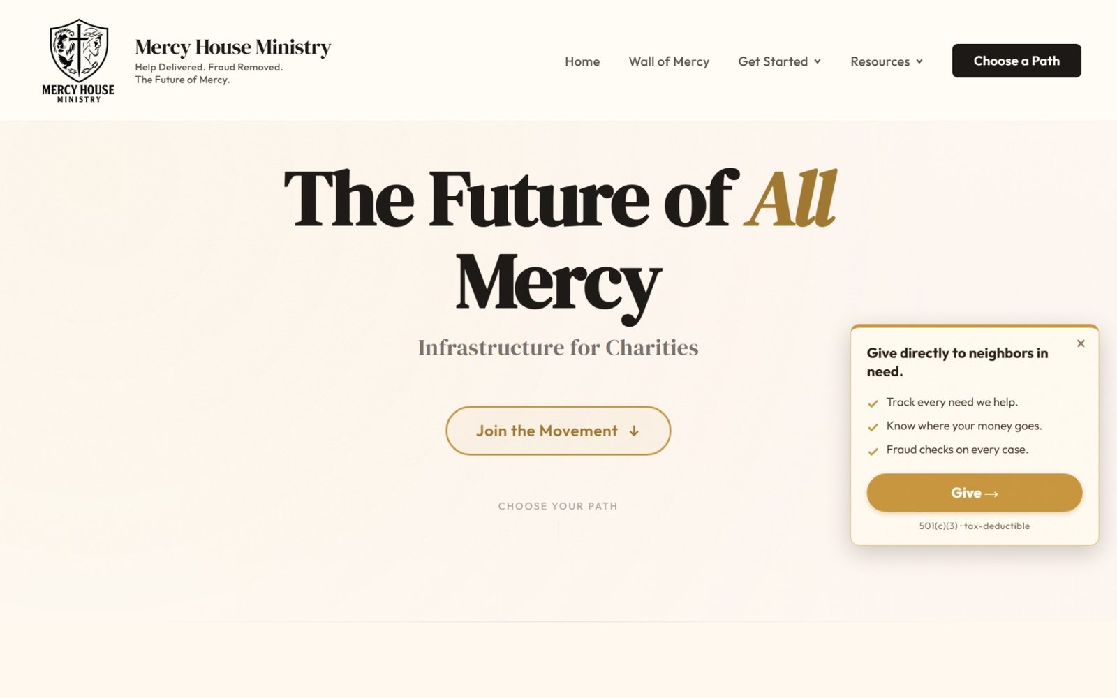 Mercy House Ministry — public charity website